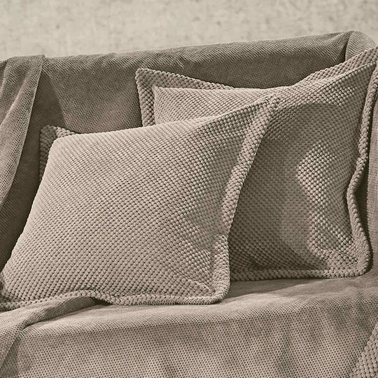 Guy Laroche Διακοσμητική Μαξιλαροθήκη Rubicon Fleece Camel 42x42εκ.