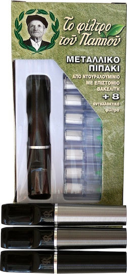 Tou Pappou Zigarettenpfeife 8mm Schwarz