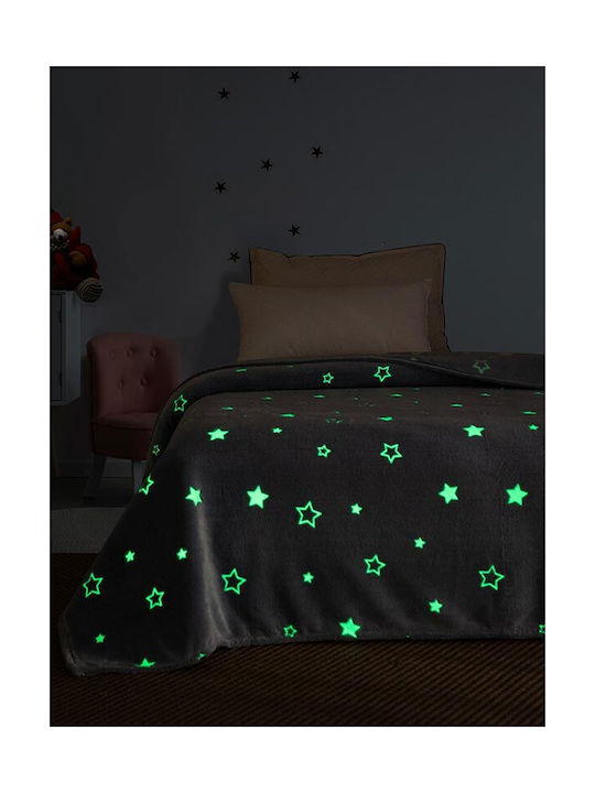 Sunshine Decke Vlies Stars Leuchtend Blau 160x220cm