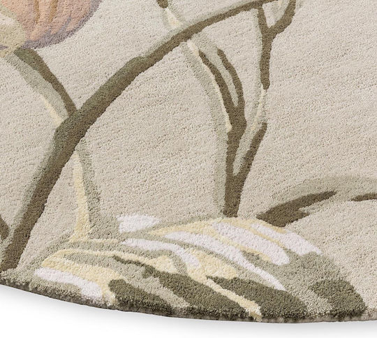 Laura Ashley Gosford Lucrat manual Covor Rotund 081307 Natural/sage Green