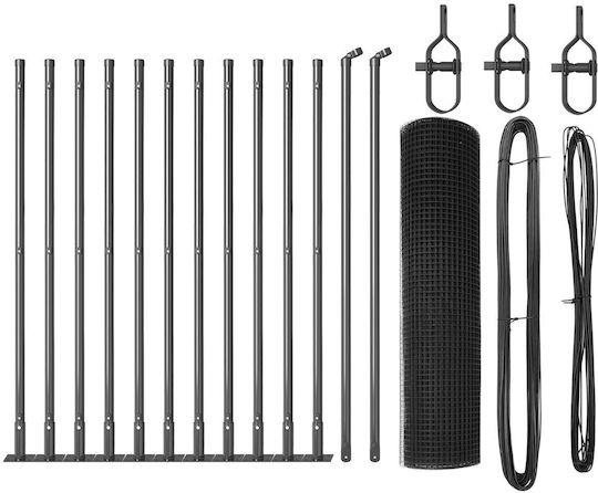 vidaXL Plasă de sârmă Galvanizat Module Gri 0.4x25m