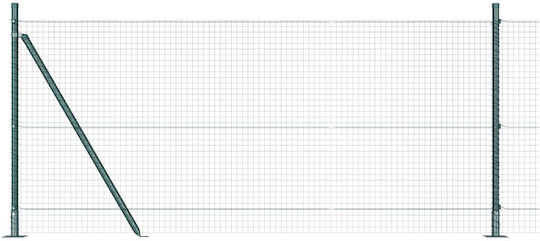 vidaXL Ситова мрежа Подредба Зелен 0.8x10м