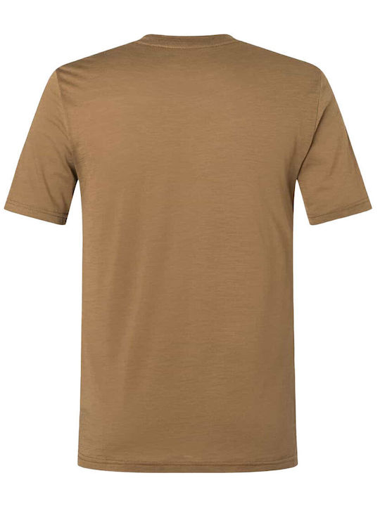 Short Sleeve Brown Blouse