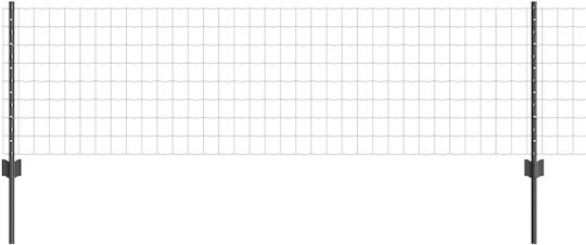 vidaXL Wire Fencing with PVC Coating Set Gray 0.6x50m
