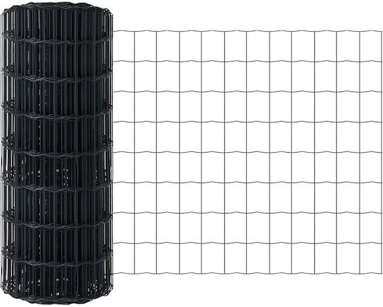 vidaXL Wire Fencing with PVC Coating Set Gray 0.6x50m