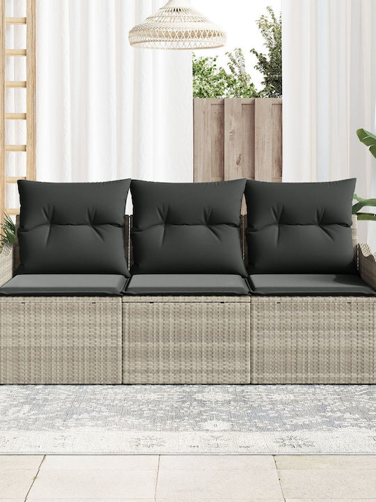 Tree-Seater Sofa Outdoor Rattan with Pillows 55x62x69cm