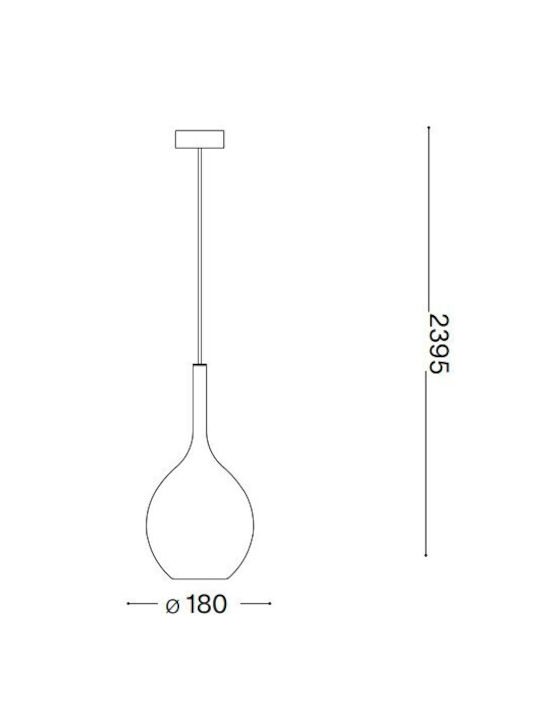 Ideal Lux Pendant Light Blue 18x18cm