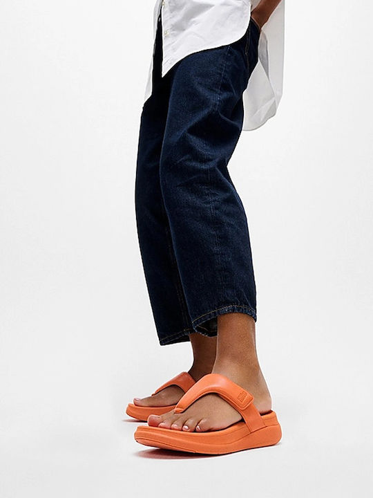 Women's Flat Sandals in Orange Color