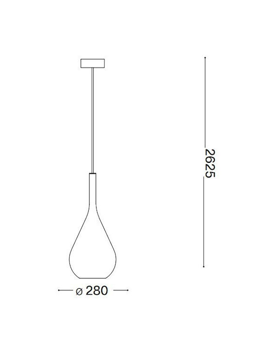 Ideal Lux Pendant Light Blue 28x28cm