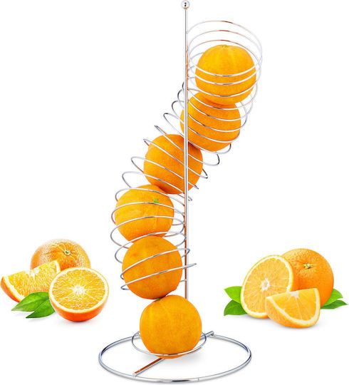 Relaxdays Obstschale Metallisch Orange 48x21x21cm