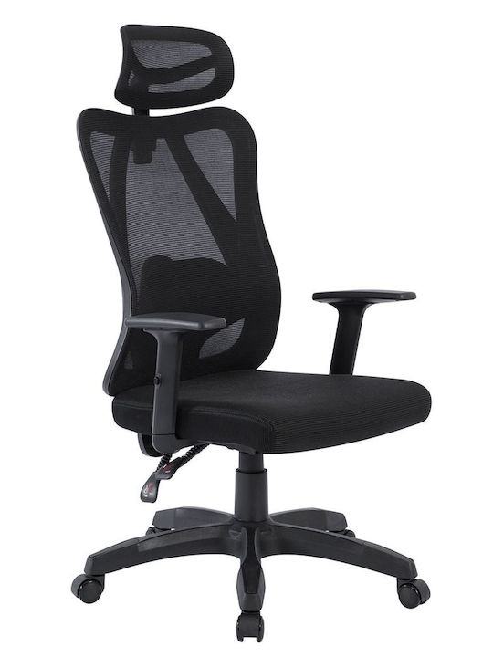 Woodwell Bf3750 Καρέκλα Διευθυντική με Ρυθμιζόμενα Μπράτσα Μαύρο