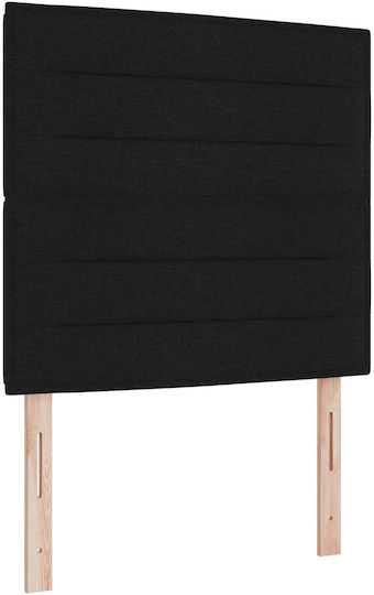 vidaXL Fabric Bed Headboard Black 80x88cm