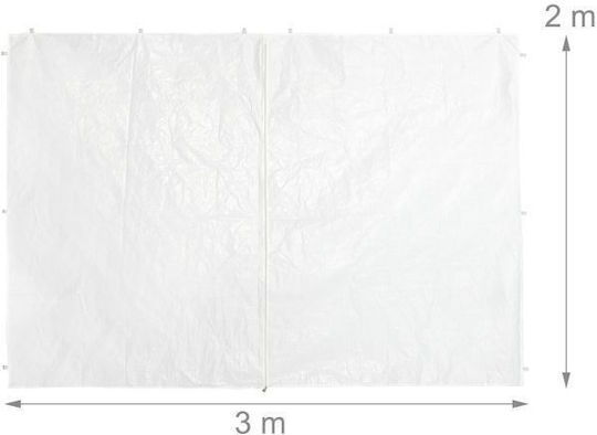 Set 6 Seitenwände Pavillon Relaxdays Maße 100 x 177 cm Weiß