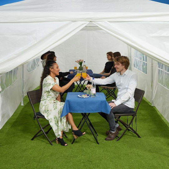 Set 6 Seitenwände Pavillon Relaxdays Maße 100 x 177 cm Weiß