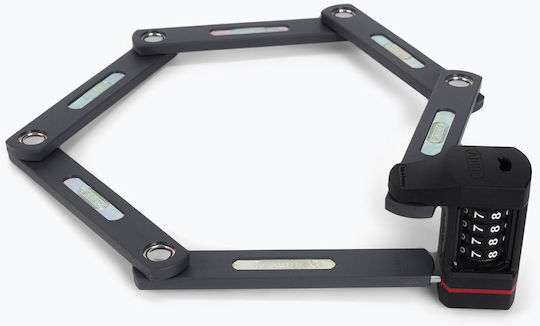 Abus 5700C/80 SH Сгъваема велосипедна катинарка с комбинация Черен