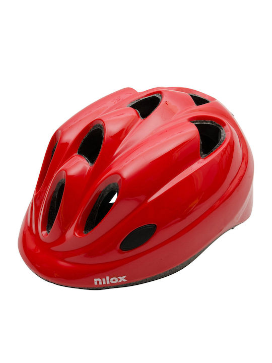 Nilox Kids' Helmet for City Bike Red with LED Light