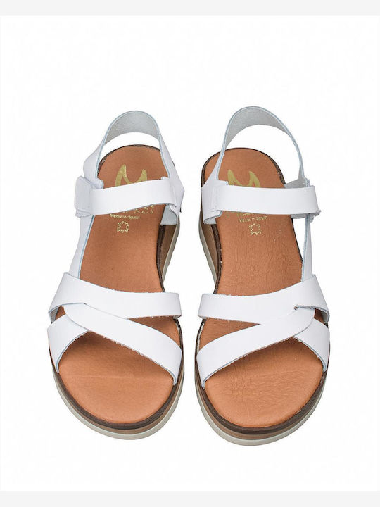 Women's Leather Platform Shoes White