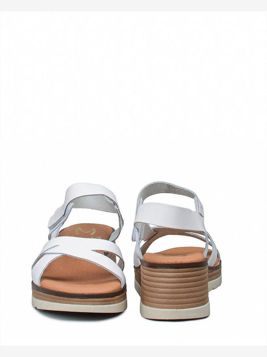 Women's Leather Platform Shoes White