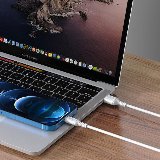 Kakusiga USB-A to Lightning Cable 12W Λευκό 1m (KSC-805-L-WH)