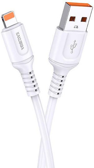 Kakusiga USB-A to Lightning Cable 12W Λευκό 1m (KSC-805-L-WH)