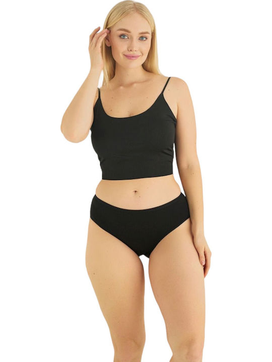 Βαμβακερά High Waist Women's Slip MultiPack Colorful
