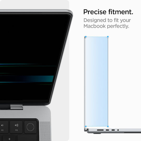 Spigen Sgp Protective Glass Safeview Privacy 9h Glas.tr Slim 1 Pack Apple Macbook Air 13" M4 M3 M2 Afl06253