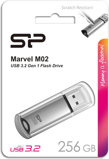 Silicon Power Marvel M02 256GB USB 3.2 Stick Gray