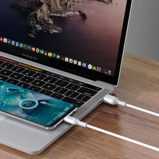 Kakusiga Regular USB 2.0 to micro USB Cable Λευκό 1m KSC-805-M-WH 1τμχ
