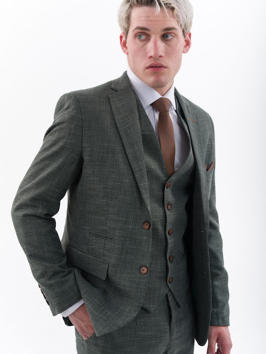 Men's Groom's Suit with Vest Green 1-1.302.140.701.11482 Green 50 M