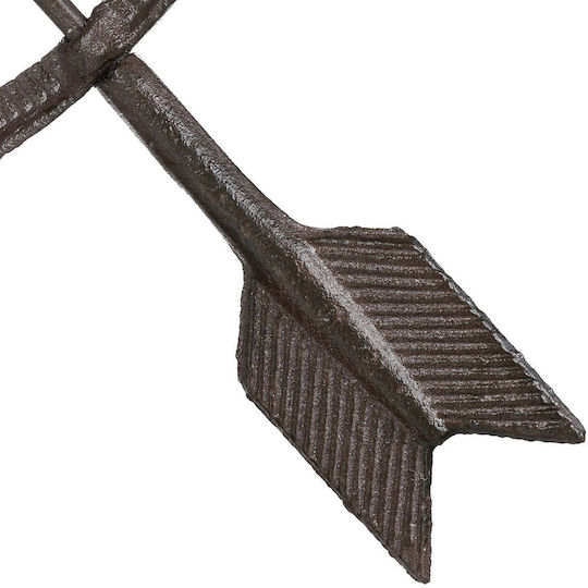 Ceas solar decorativ de grădină antic cu cifre romane 1 8 6 12 42 X 33,5 X 32 cm maro