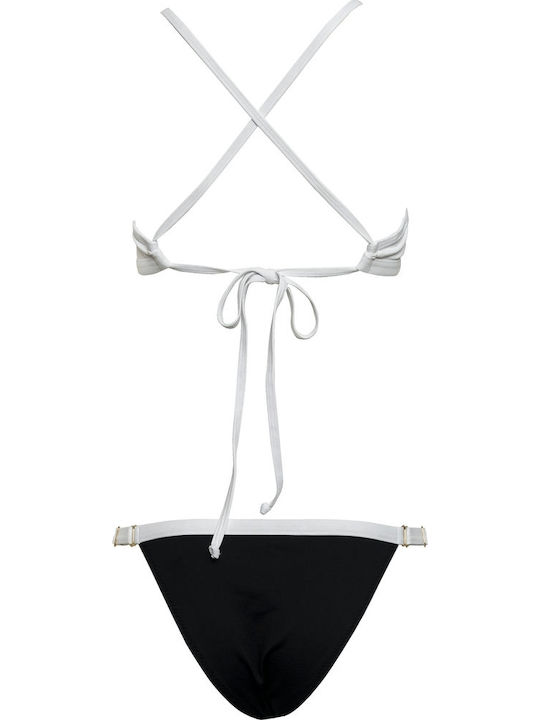 Set Bikini Sutien Sport Talie Înaltă Negru