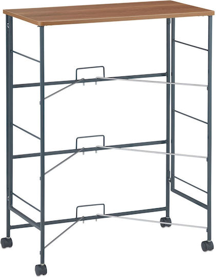 Ξύλινο με Μεταλλικά Πόδια Γκρι 30x74.5x58cm