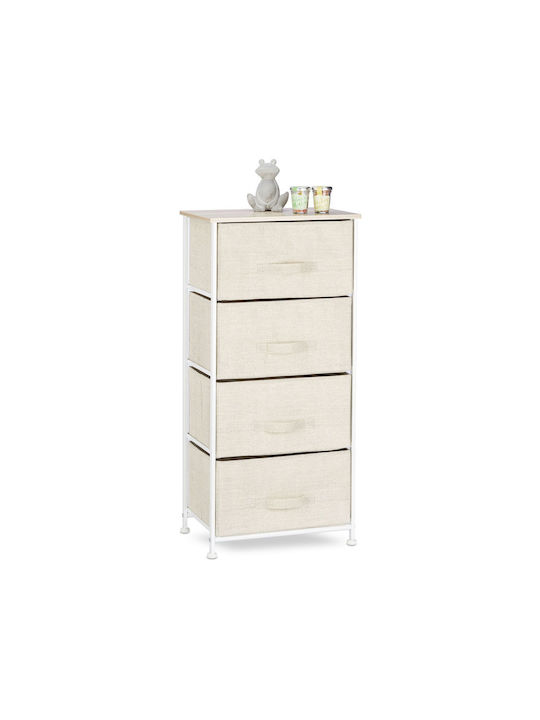 Cabinet de Birou din MDF & Metal Beige 105x45x30cm