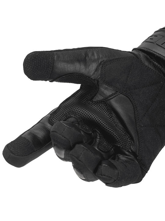 Winter Herren Motorradhandschuhe Leder Wasserdicht Schwarz