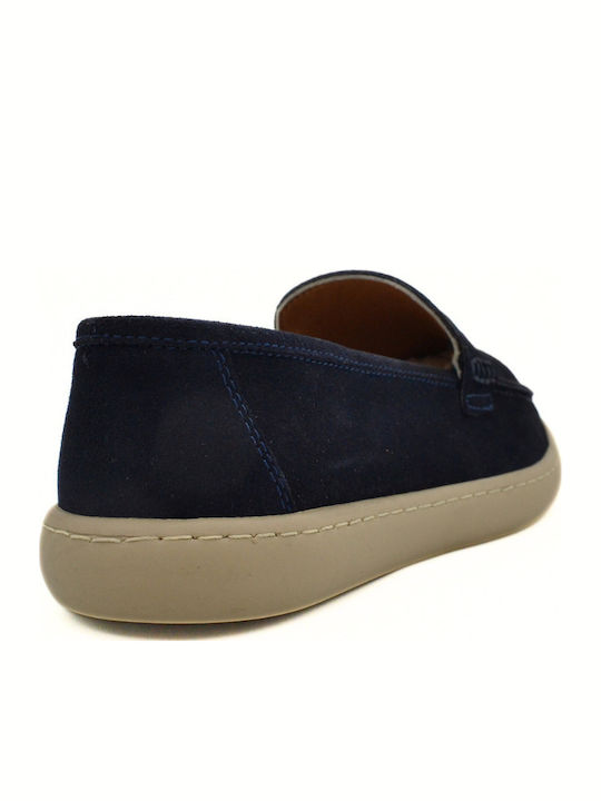 Δερμάτινα Ανδρικά Boat Shoes σε Μπλε Χρώμα