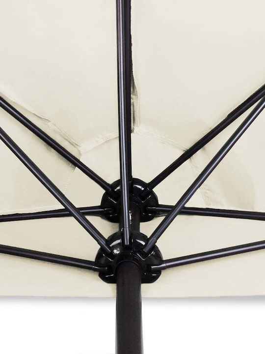 Umbrelă Rotundă Metalică Ecru Φ2.7m