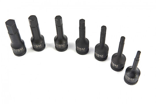 Set de Chei Tubulare Allen cu Impact 3/8" 7 Buc Hbm