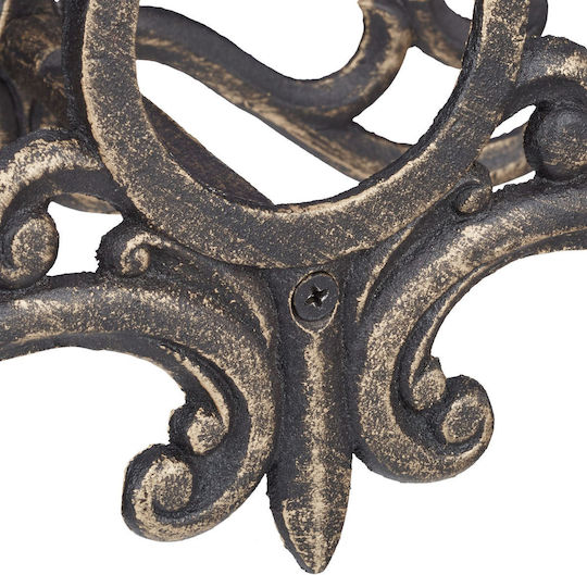 Wall Mount Hose Brown Cast Iron Relaxdays 24 X 31.5 X 15 Cm