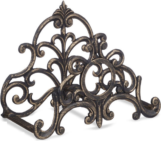 Wall Mount Hose Brown Cast Iron Relaxdays 24 X 31.5 X 15 Cm