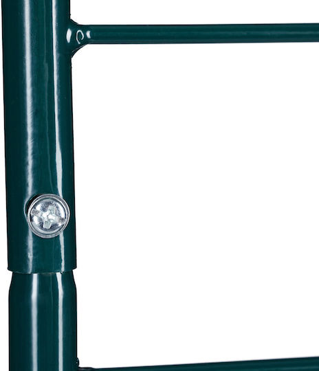 Set 2 arcade metalice pentru grădină, flori cățărătoare, verde închis, 180 x 50 cm, model A Relaxdays