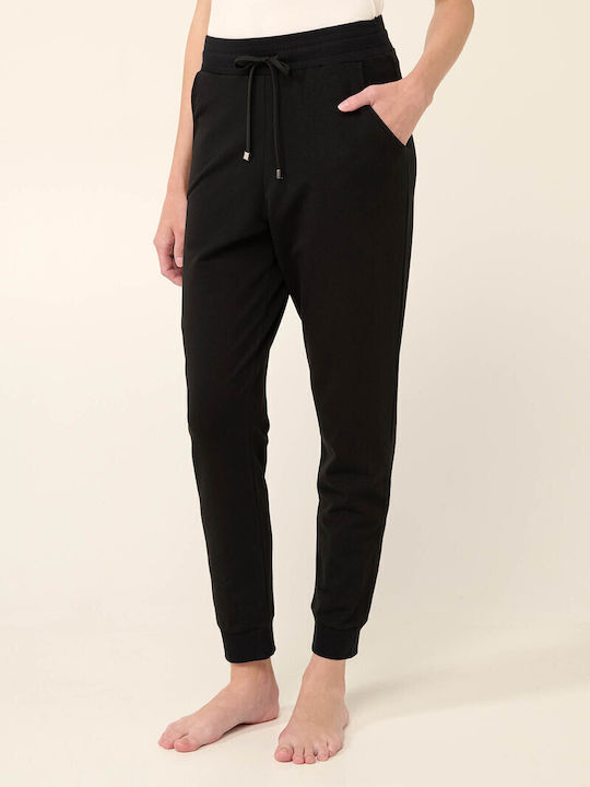 Women's Fabric Trousers with Rubber Band Blue