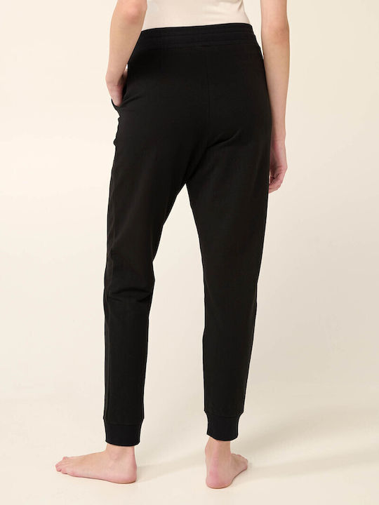 Women's Fabric Trousers with Rubber Band Blue
