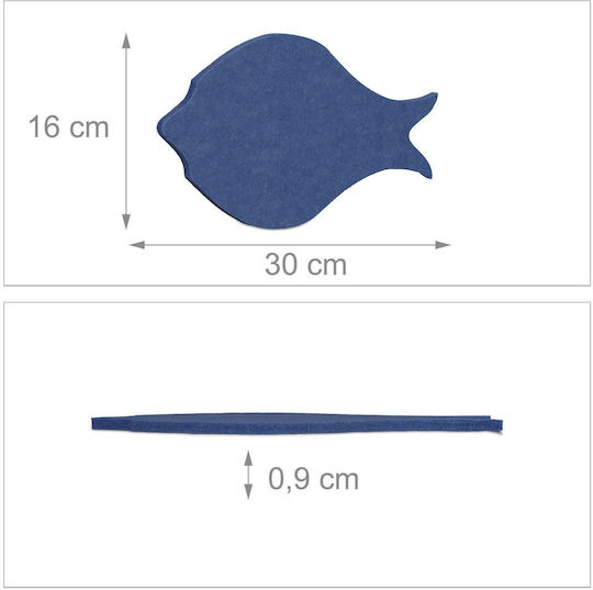 Plăci Decorative 6 Bucăți Gri Antracit Albastru 16 X 30 X 0.9 Cm
