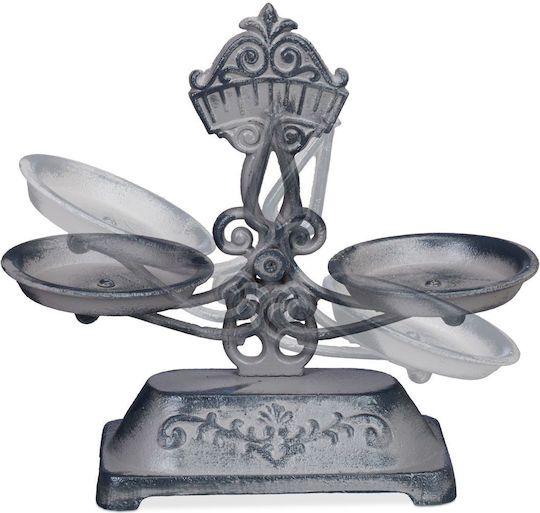 Rustic Decorative Scale 3 Weights 13g 27g 51g Cast Iron 24 X 27 X 10.5 Cm