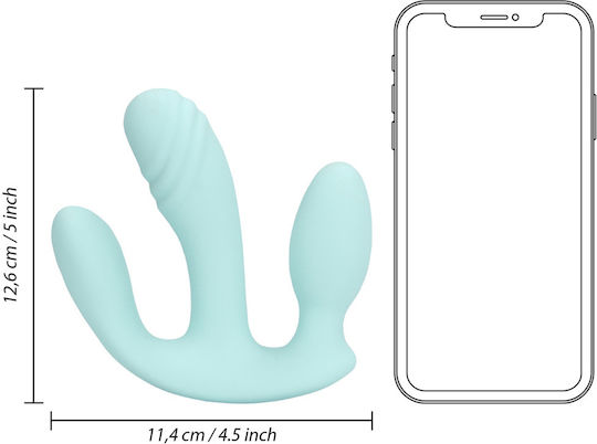 LoveLine Three-In-One Liquid Mini Δονητής G-Spot 12.6cm Γαλάζιος
