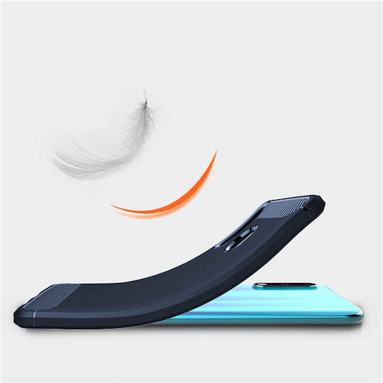 Sonique Carbon Brushed Back Cover Silicone / Plastic Blue (Xiaomi 12 Lite)