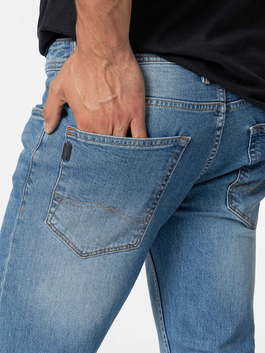 Men's Jeans Pants Elastic Blue