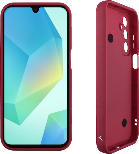 Volte-Tel Hearts Strap Back Cover Silicone with Strap Burgundy (Galaxy A16)