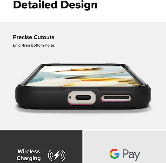 Ringke Design Umschlag Rückseite Schwarz (Google Pixel 9a)