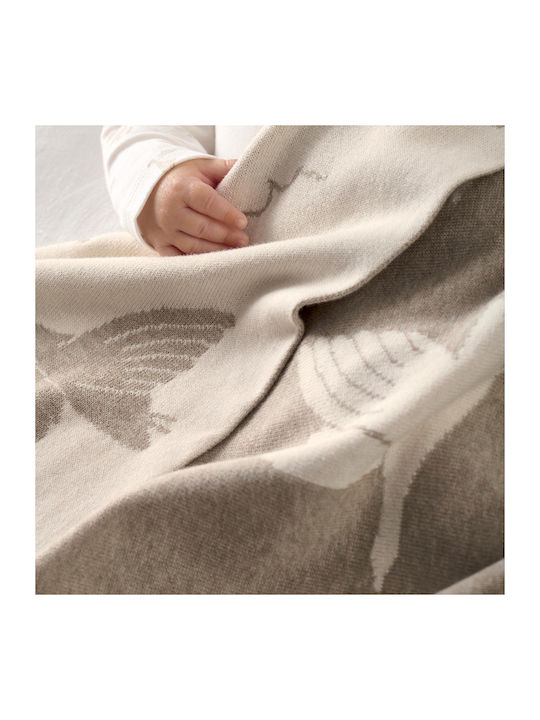 Mamas & Papas Κουβέρτα Αγκαλιάς & Λίκνου Πλεκτή Καφέ 70x90εκ.